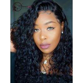 Pre Plucked Hairline Brazilian Virgin Human Hair Loose Curly 360 Lace Wig [360LW31]