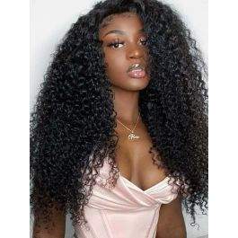 Human Hair 360 Lace Wigs For Black Women Brazilian Curly Virgin Hair Wig Pre Plucked With Baby Hair [360LW07]