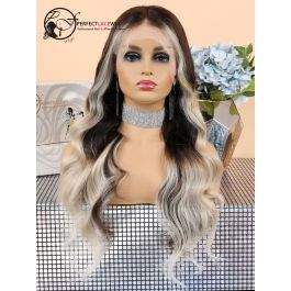 Pre Plucked Bleached Knots Brazilian Virgin Hair Body Wave Lace Front Wig [LFW08]