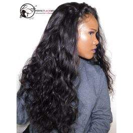 Pre Plucked Natural Hairline Loose Wave Brazilian Virgin Hair 360 Lace Wigs With Baby Hair [360LW11]