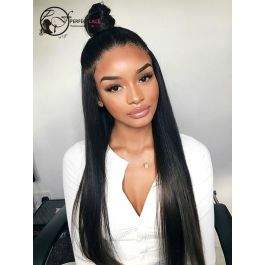Pre Plucked Silky Straight Indian Virgin Hair Full Lace Wig [FLW04]