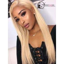 Silky Straight 613# Pre Plucked Brazilian Virgin Hair Full Lace Wigs Natural Hairline with Baby Hair [FLW09]