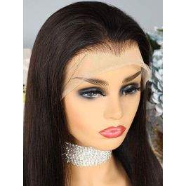 Silky Straight Brazilian Virgin Hair Swiss HD Lace Front Wig [HDL01]