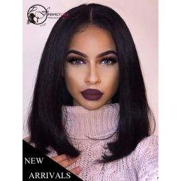 Indian Virgin Hair Bob Straight Lace Front Wig [LFW35]