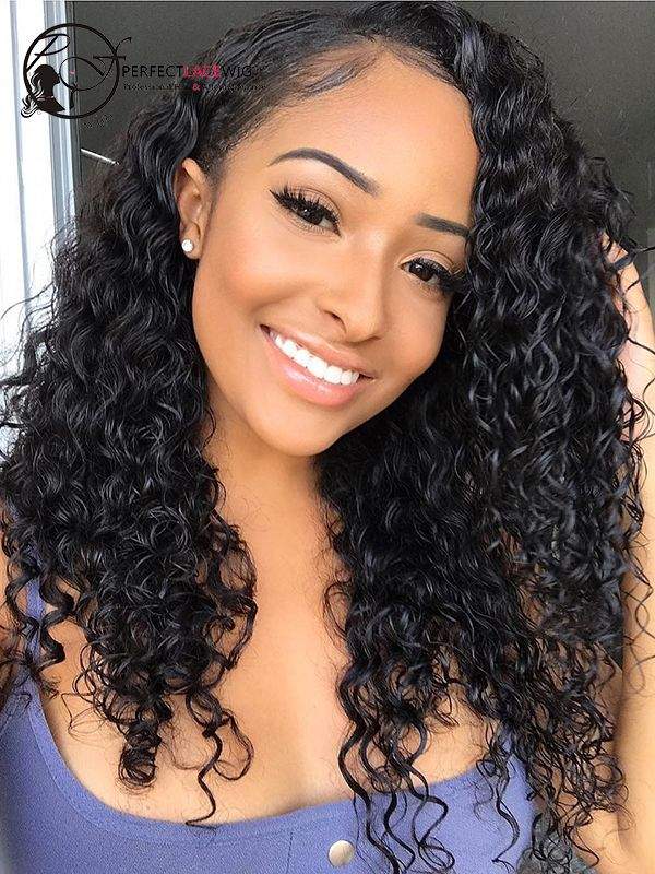 Deep Wave Brazilian Virgin Hair Full Lace Wigs