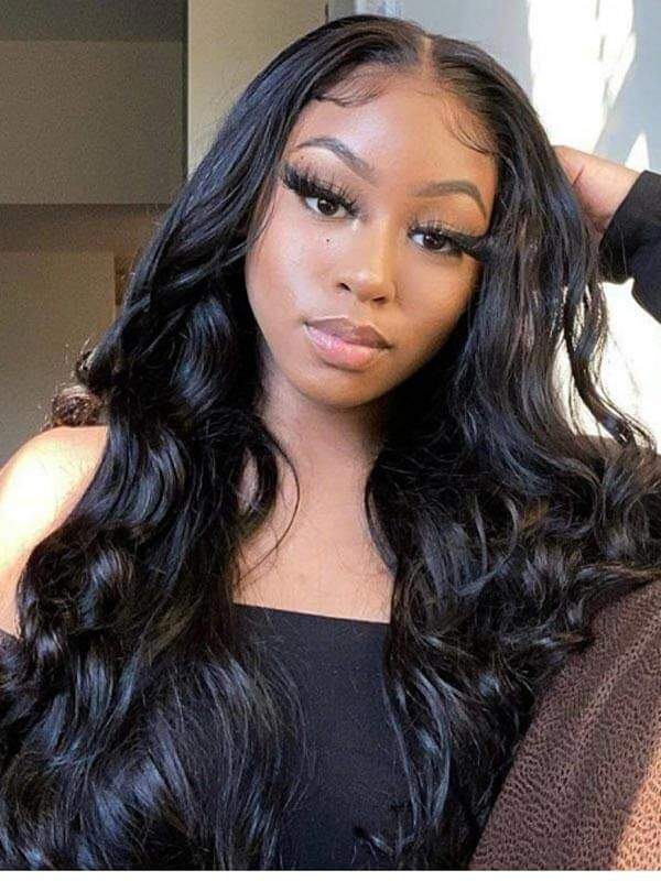 Indian Remy Wave Hair 360 Lace Wigs For Black Women Pre Plucked