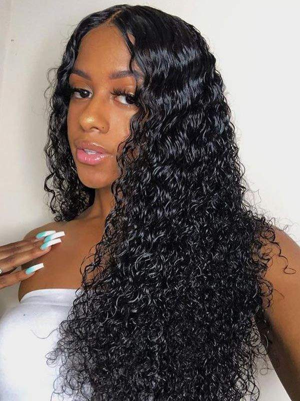 Lace Front Human Hair Wigs For Black Women Curly Brazilian Virgin Hair Pre  Plucked With Baby Hair