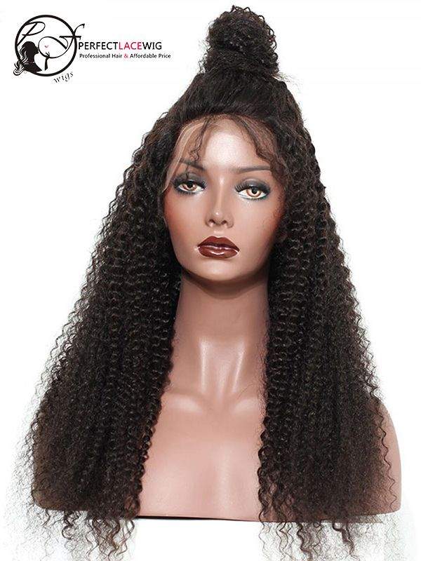 Kinky Curl Brazilian Virgin Hair Full Lace Wigs FLW03
