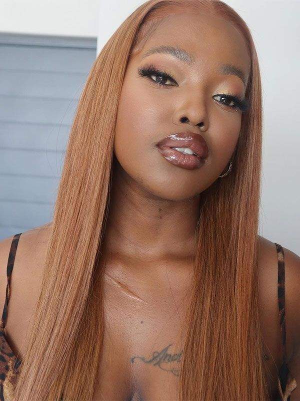 Brazilian Virgin Human Hair Ombre Color 1B 30 Straight 360 Lace Wig For Black Women Pre Plucked Natural Hairline With Baby Hair