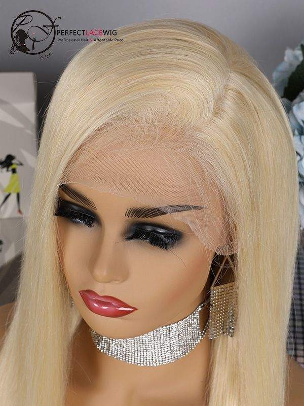 Silky Straight 613 Pre Plucked Brazilian Virgin Hair Full Lace Wigs Natural Hairline with Baby Hair FLW09